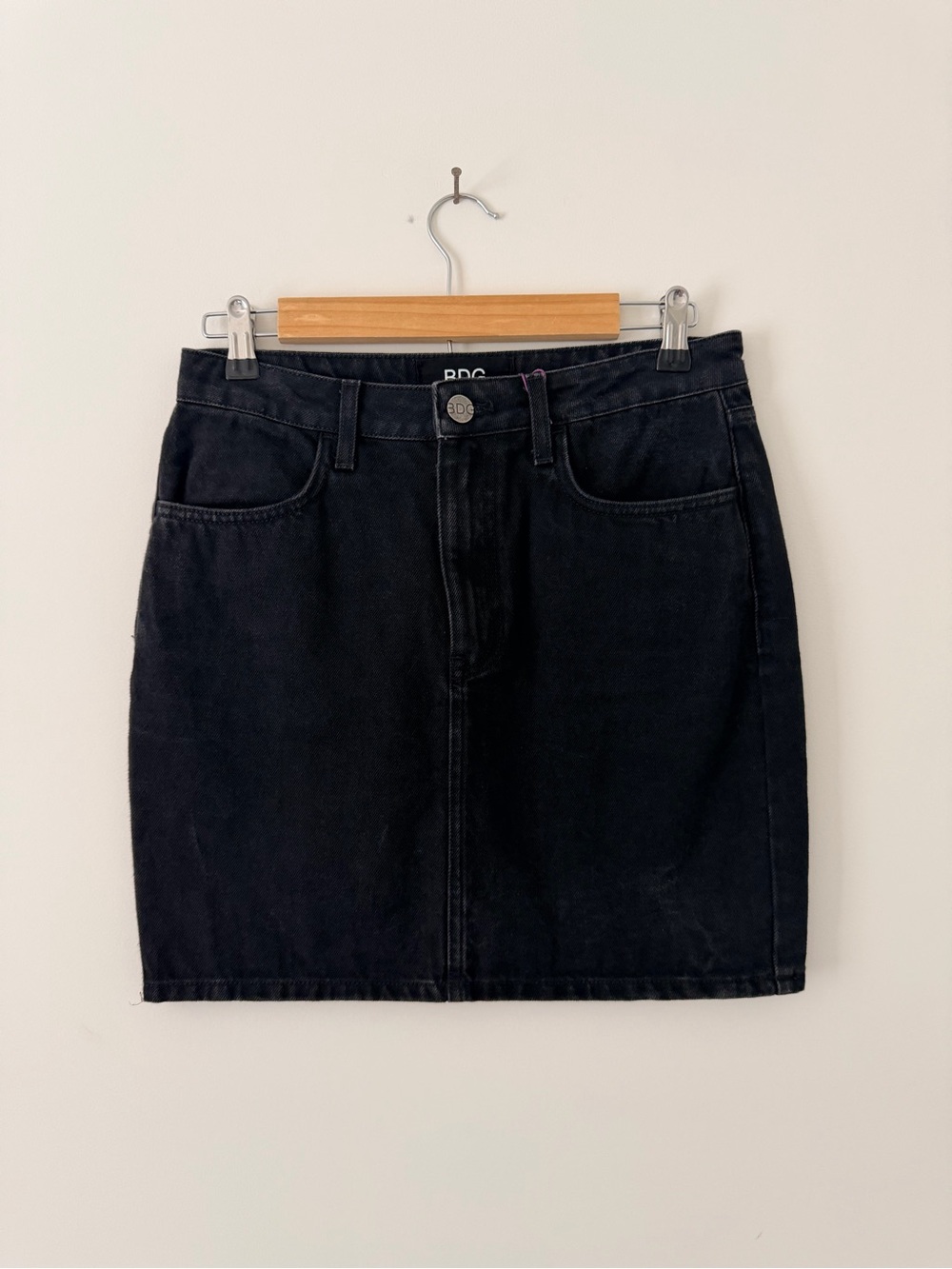 BDG Black Denim Mini Skirt